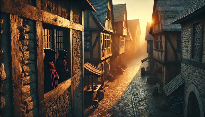 La nuit tombe sur le village